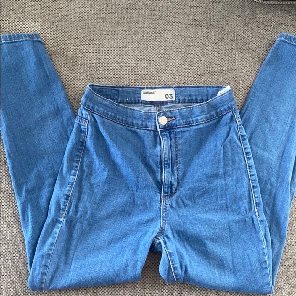 Garage High Waisted Ankle Skinny Jeans